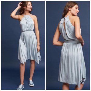 Anthropologie Moulinette Soeurs Rochelle Halter Dress in Blue XS